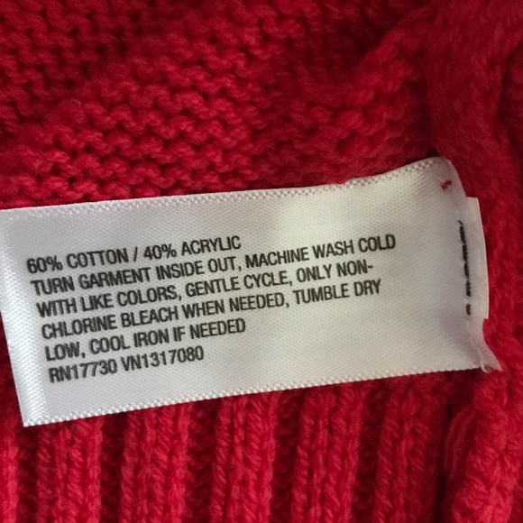 AVA & VIV Cotton Blend Sweater Long Sleeve V Neck Red NWT Women’s Plus Size 1X - Picture 15 of 15